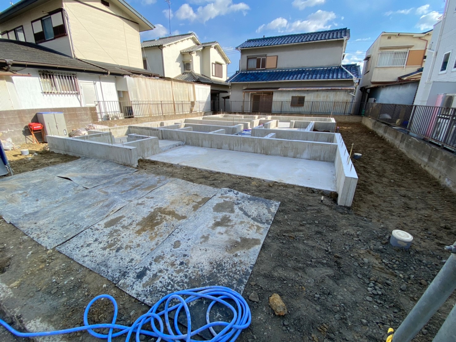 生駒郡三郷町　住宅新築工事の際の給排水設備工事