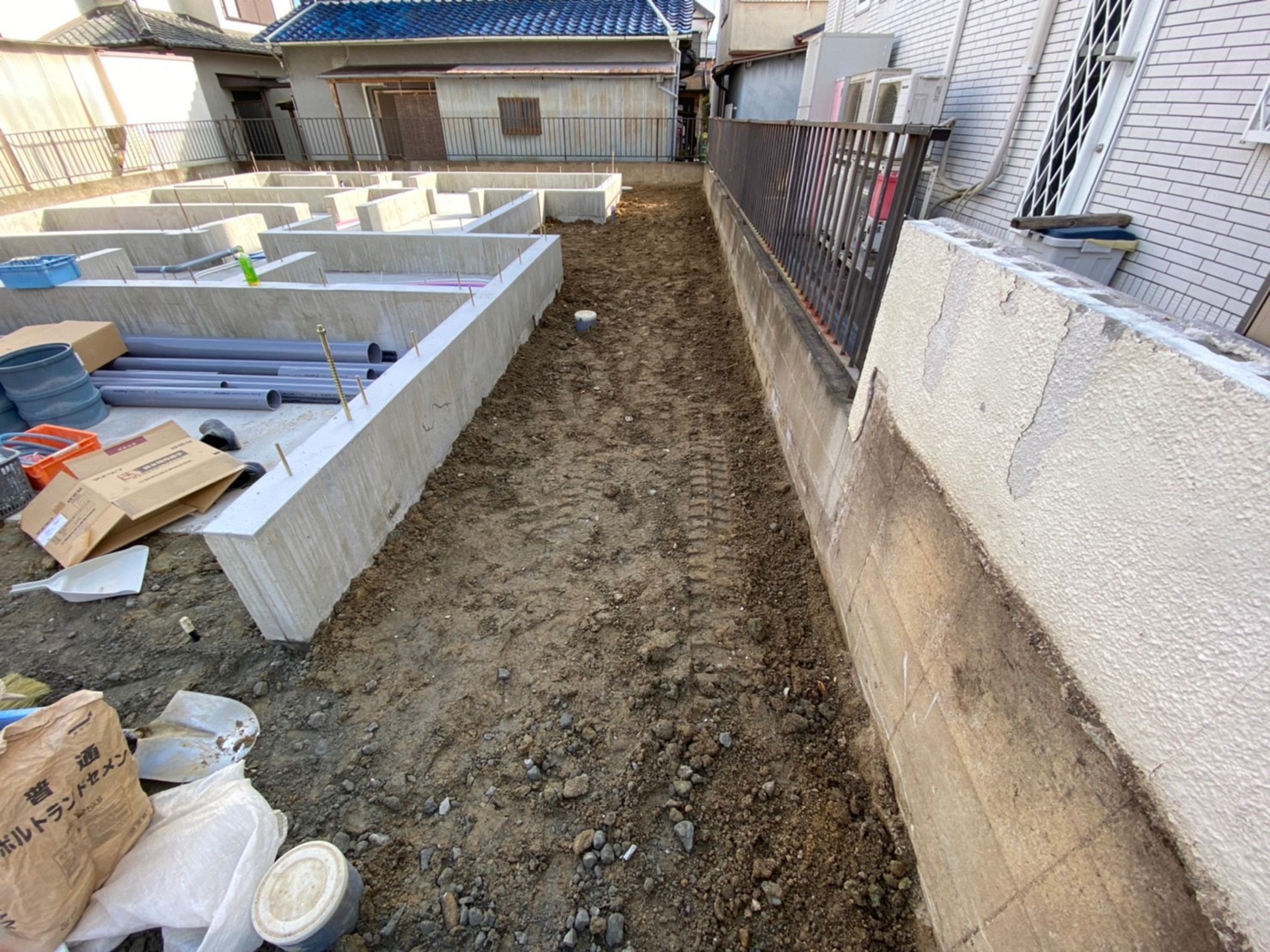生駒郡三郷町　住宅新築工事の際の給排水設備工事