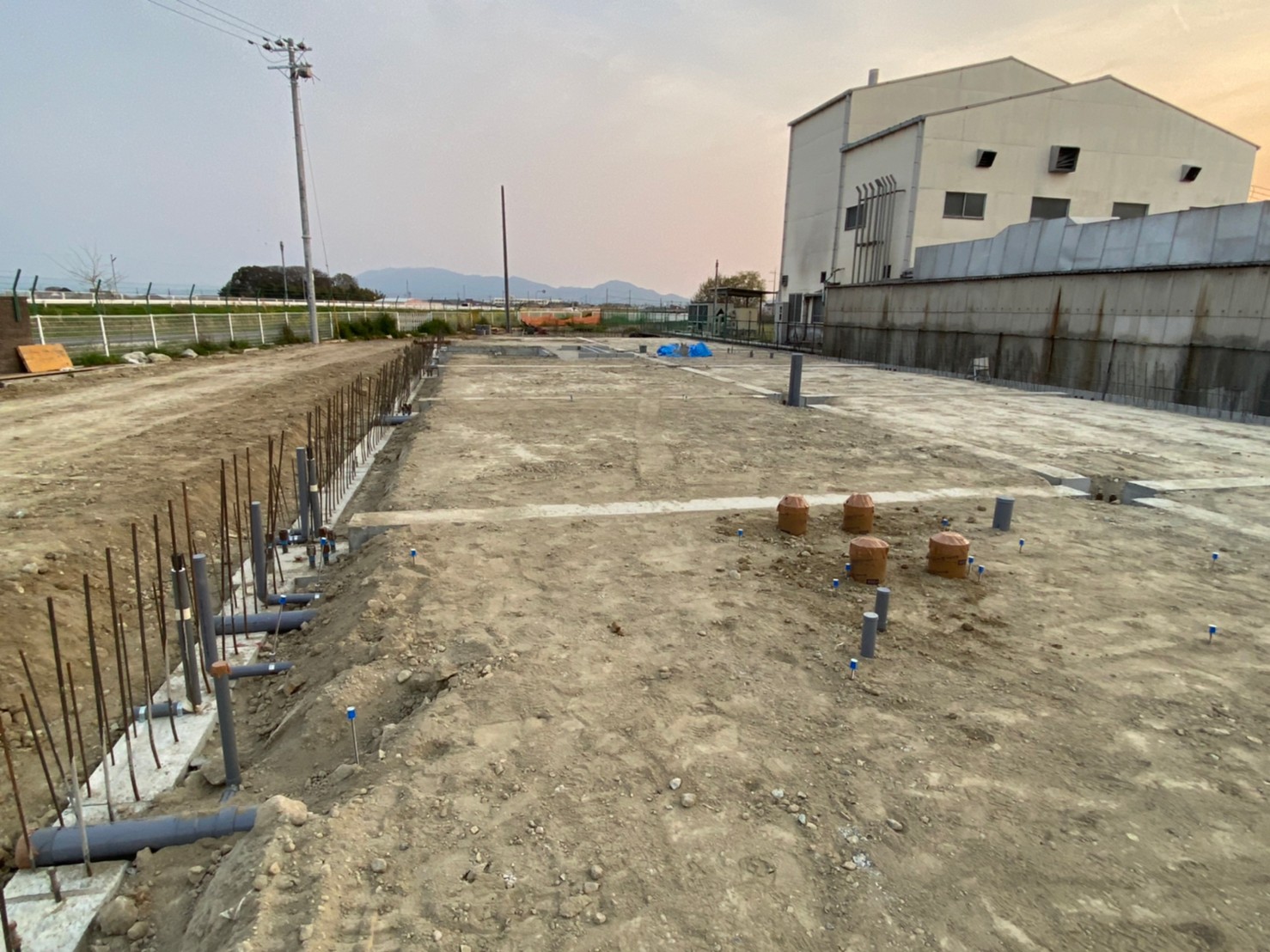 奈良県大和郡山市　工場新築工事の際の給排水設備工事